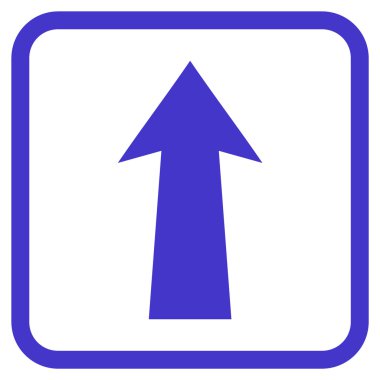 Vektör simgesi bir çerçeve içinde yukarı ok