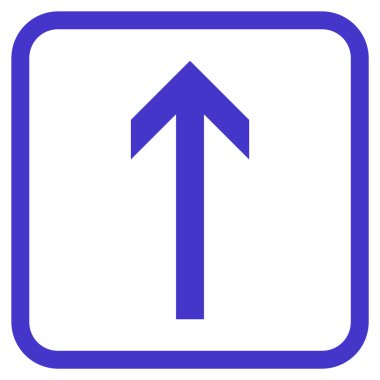 Vektör simgesi bir çerçeve içinde yukarı ok