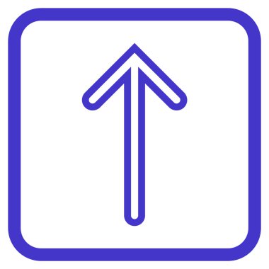 Vektör simgesi bir çerçeve içinde yukarı ok