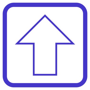 Vektör simgesi bir çerçeve içinde yukarı ok