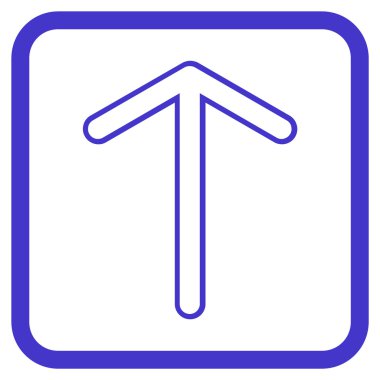 Vektör simgesi bir çerçeve içinde yukarı ok