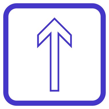 Vektör simgesi bir çerçeve içinde yukarı ok