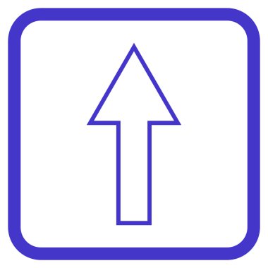 Vektör simgesi bir çerçeve içinde yukarı ok