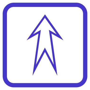 Vektör simgesi bir çerçeve içinde yukarı ok