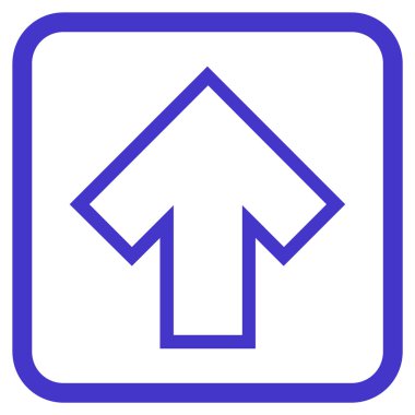 Vektör simgesi bir çerçeve içinde yukarı ok