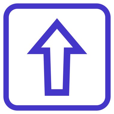 Vektör simgesi bir çerçeve içinde yukarı ok