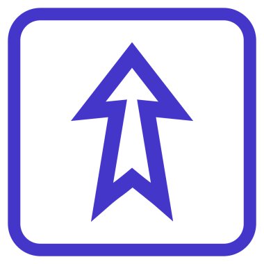 Vektör simgesi bir çerçeve içinde yukarı ok