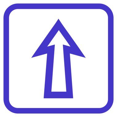 Vektör simgesi bir çerçeve içinde yukarı ok