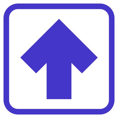 Vektör simgesi bir çerçeve içinde yukarı ok