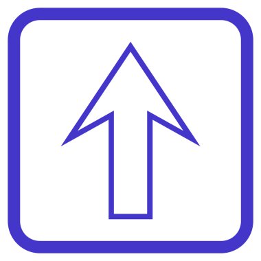 Vektör simgesi bir çerçeve içinde yukarı ok