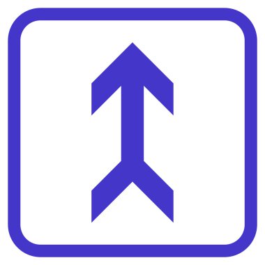 Vektör simgesi bir çerçeve içinde yukarı ok