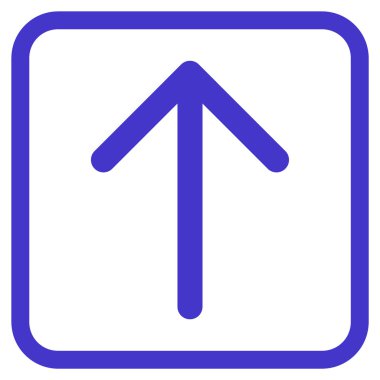 Vektör simgesi bir çerçeve içinde yukarı ok