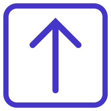 Vektör simgesi bir çerçeve içinde yukarı ok