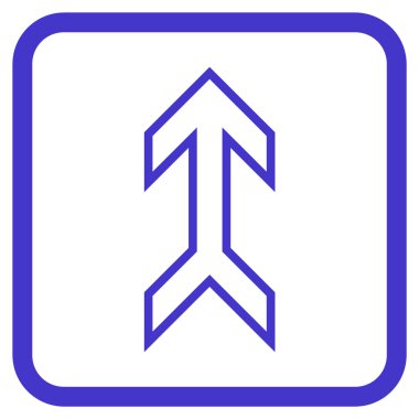 Vektör simgesi bir çerçeve içinde yukarı ok