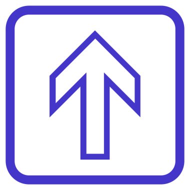 Vektör simgesi bir çerçeve içinde yukarı ok