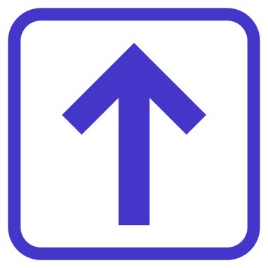 Vektör simgesi bir çerçeve içinde yukarı ok