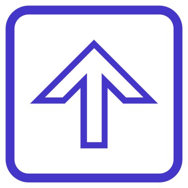 Vektör simgesi bir çerçeve içinde yukarı ok