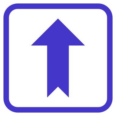 Vektör simgesi bir çerçeve içinde yukarı ok