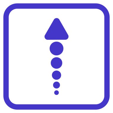 Vektör simgesi bir çerçeve içinde yukarı ok