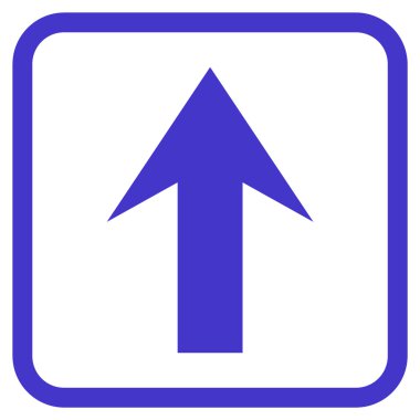 Vektör simgesi bir çerçeve içinde yukarı ok