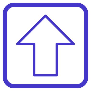 Vektör simgesi bir çerçeve içinde yukarı ok