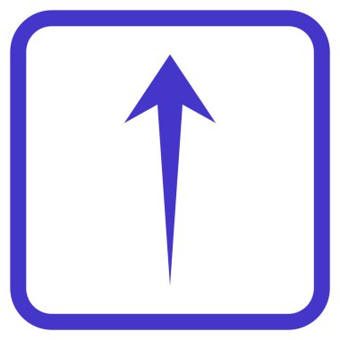 Vektör simgesi bir çerçeve içinde yukarı ok