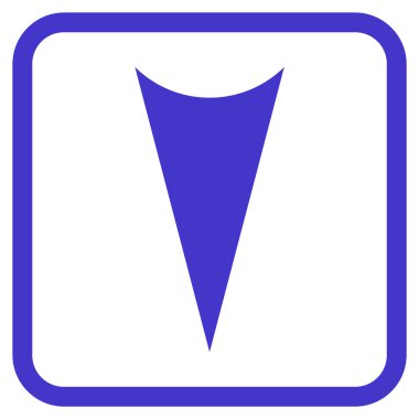 Vektör simgesi bir çerçeve içinde aşağı ok ucu