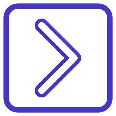 Ok ucu doğru vektör simgesi bir çerçeve içinde