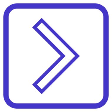 Ok ucu doğru vektör simgesi bir çerçeve içinde