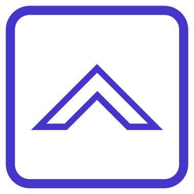 Vektör simgesi bir çerçeve içinde yukarı ok ucu