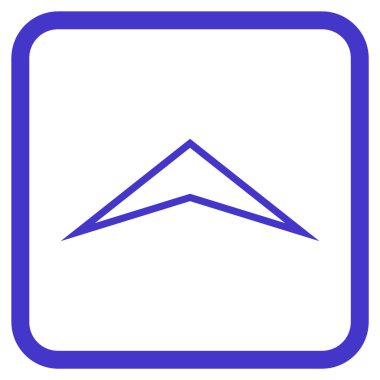 Vektör simgesi bir çerçeve içinde yukarı ok ucu