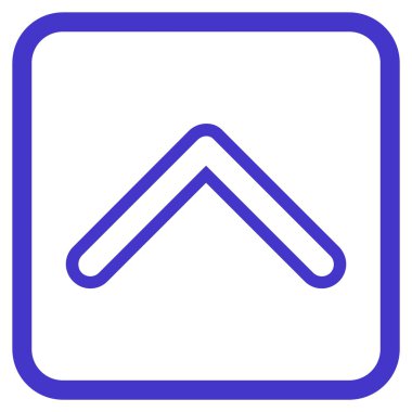 Vektör simgesi bir çerçeve içinde yukarı ok ucu