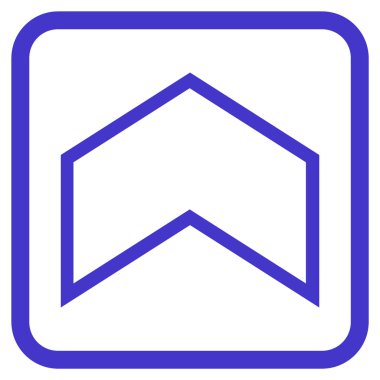 Vektör simgesi bir çerçeve içinde yukarı ok ucu