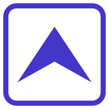 Vektör simgesi bir çerçeve içinde yukarı ok ucu