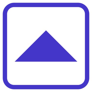 Vektör simgesi bir çerçeve içinde yukarı ok ucu