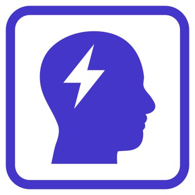 Beyin fırtınası vektör simgesi bir çerçeve içinde