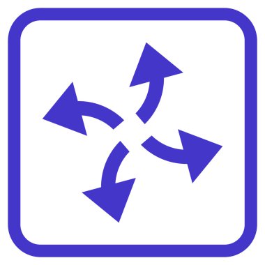 Santrifüj oklar bir çerçeve içinde simge vektör