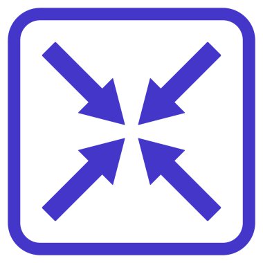 Merkezi oklar bir çerçeve içinde simge vektör