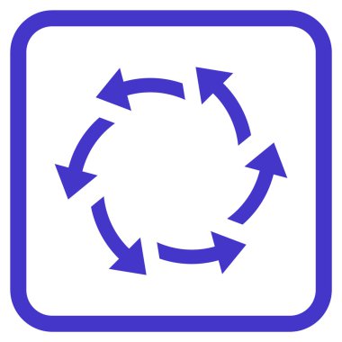 Santrifüj oklar bir çerçeve içinde simge vektör