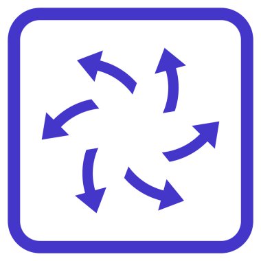 Santrifüj oklar bir çerçeve içinde simge vektör