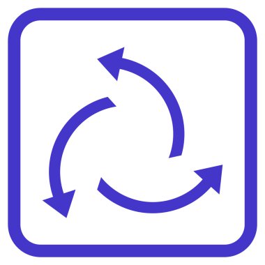 Santrifüj oklar bir çerçeve içinde simge vektör