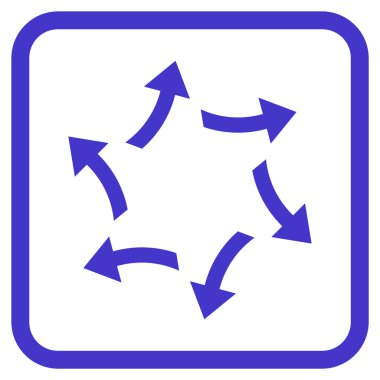 Santrifüj oklar bir çerçeve içinde simge vektör