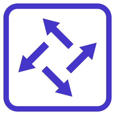 Santrifüj oklar bir çerçeve içinde simge vektör