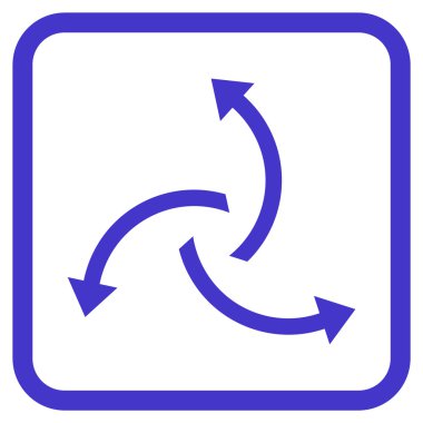 Santrifüj oklar bir çerçeve içinde simge vektör