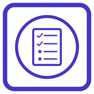 Denetim listesi sayfa vektör simgesi bir çerçeve içinde