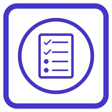 Denetim listesi sayfa vektör simgesi bir çerçeve içinde