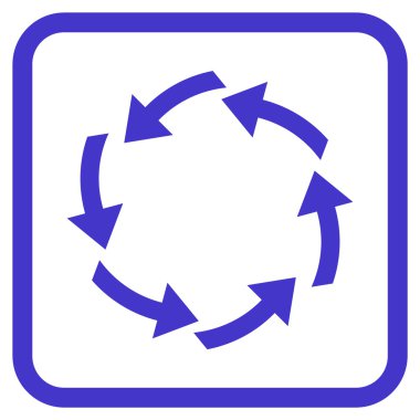 Dolaşım vektör simgesi bir çerçeve içinde