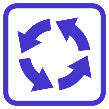 Dolaşım vektör simgesi bir çerçeve içinde