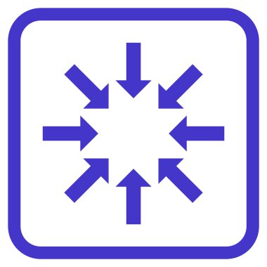 Daraltma okları vektör simgesi bir çerçeve içinde