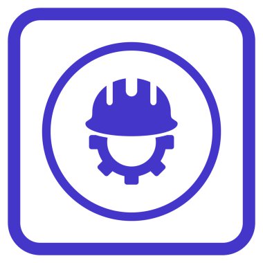 Geliştirme işçisi vektör simgesi bir çerçeve içinde